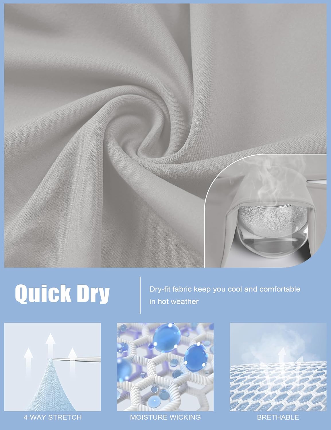 MAGCOMSEN Women's High Waisted Hiking Golf Shorts with 4 Pockets 7" Lightweight Stretchy Athletic Running Summer Shorts