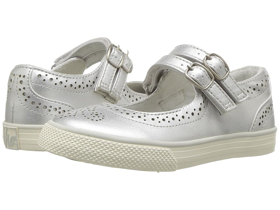 

Hanna Andersson Adele (Toddler/Little Kid/Big Kid) (Silver) Girls Shoes