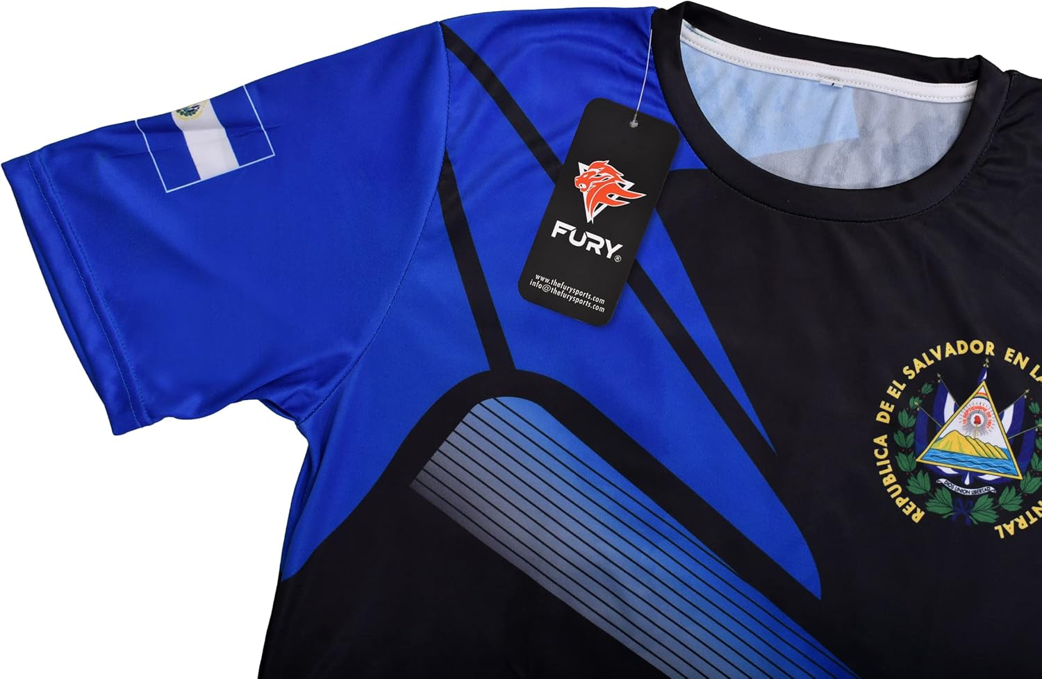 Fury El Salvador Soccer Jersey - Men/Women/Unisex/Hombres Camiseta de Futbol - Image 7
