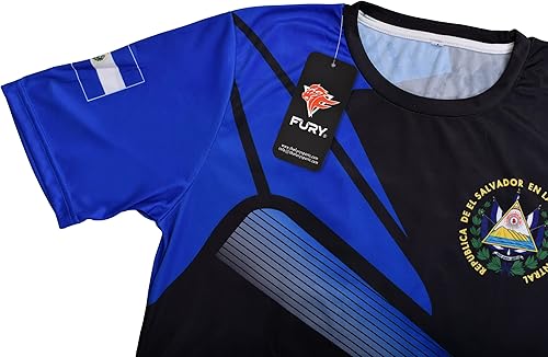 Miniatura 8 de Fury El Salvador Camiseta de Fútbol de El Salvador Jersey El Salvador Camiseta HombreMujerUnisexHombres