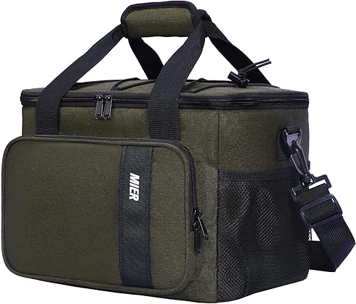MIER Lonchera para hombre con aislamiento 24 latas15 litros bolsas de almuerzo grandes a prueba de fugas para adultos mujeres para viajes playa