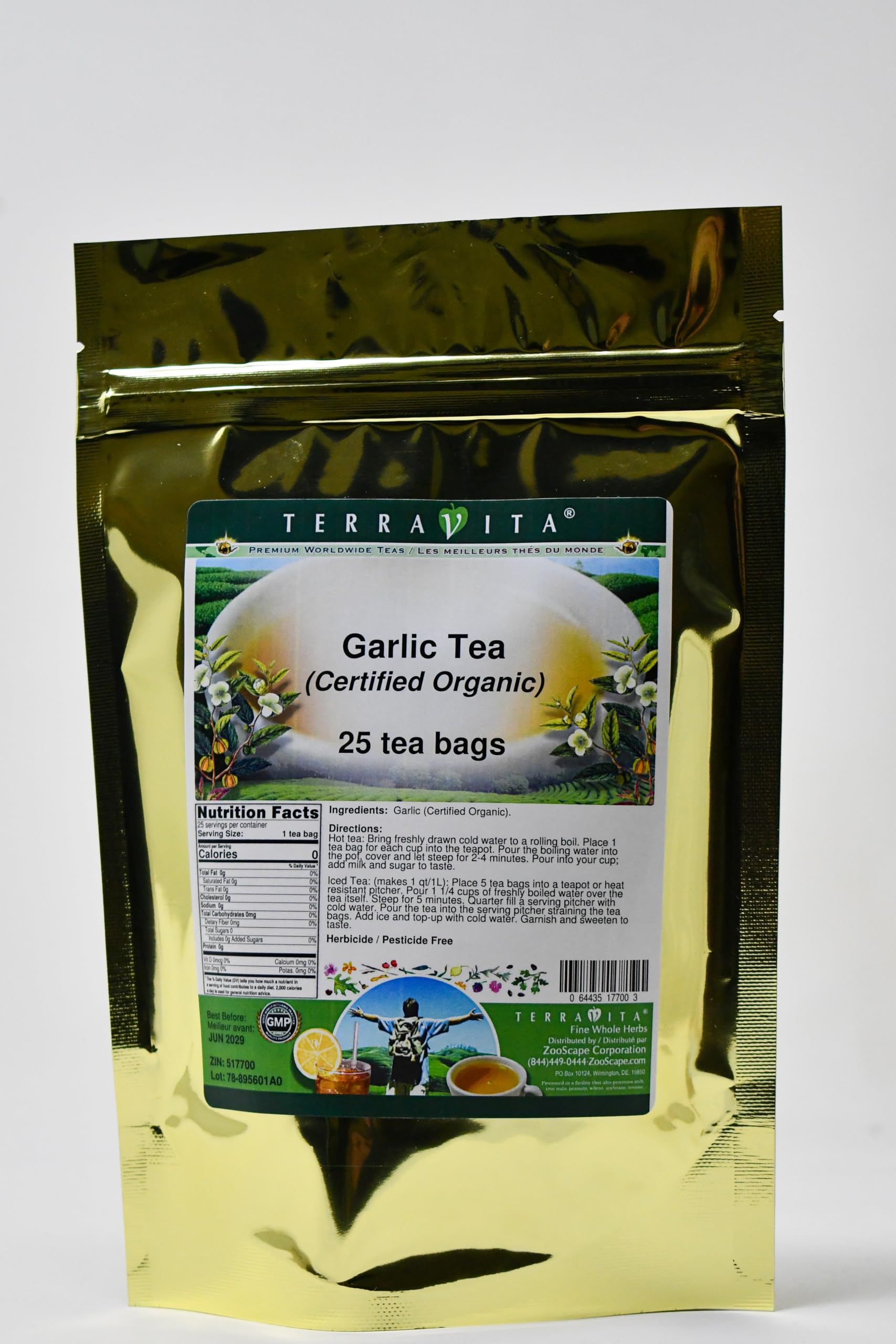 TEA@　0527 Amazon.com : Garlic (Certified Organic) Tea (25 tea bags, ZIN