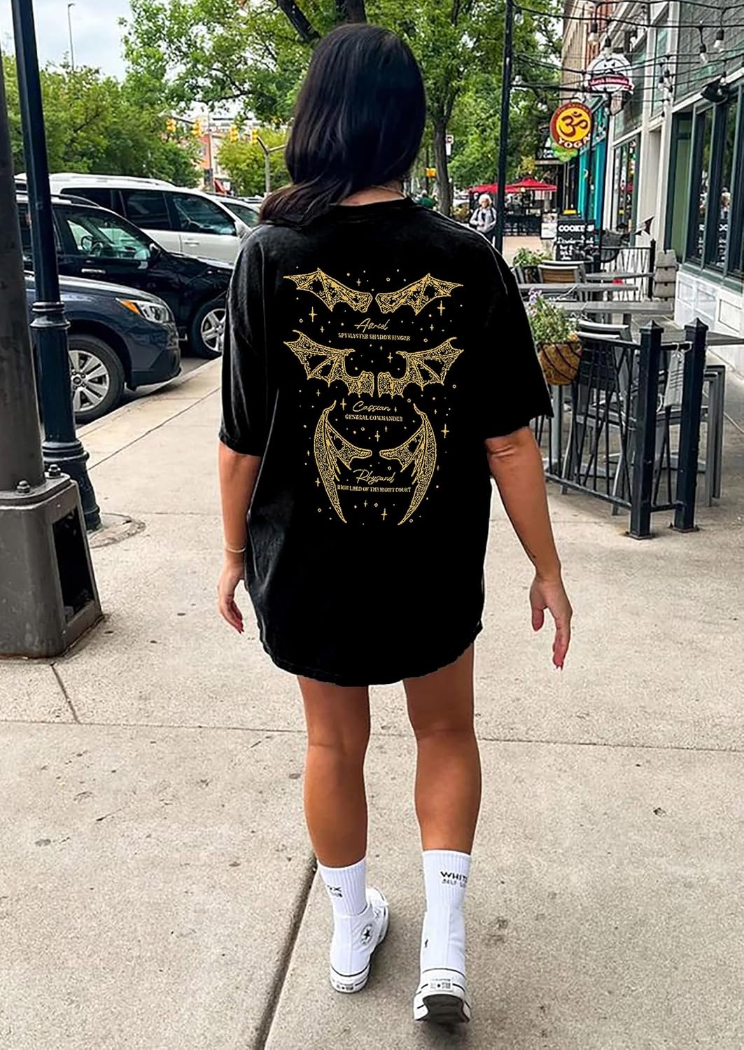 Velari Shirt Women Oversized Vintage Book Tshirt The Night Court T-Shirt Bat Boys Graphic Tee Bat Bookish Book Lover Tops image 3