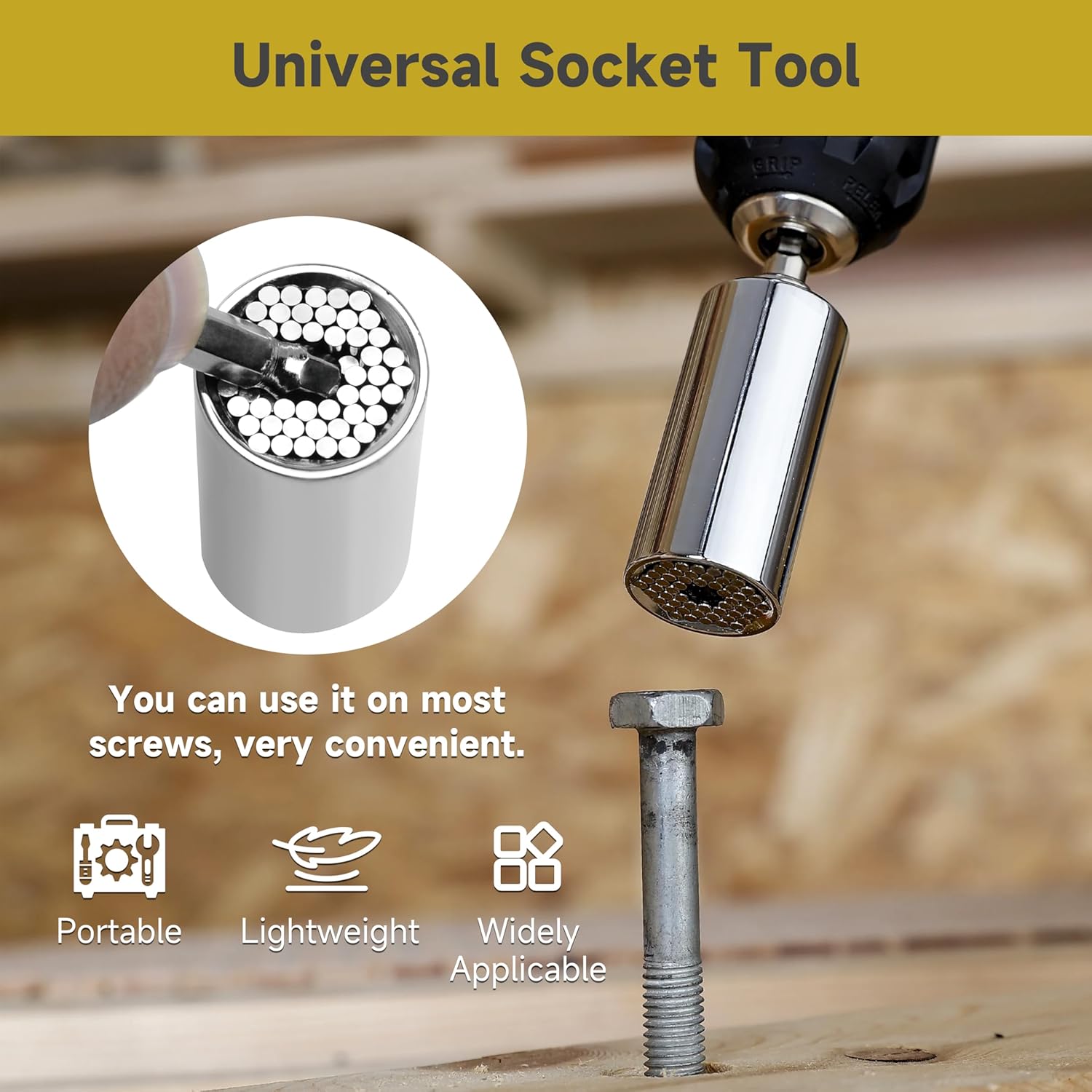 740Pcs M6 M8 M10 M12 Metric Bolts and Nuts Kit, M6x1.0 M8x1.25 M10x1.5 Bolt, Grade 8.8 Heavy Duty Nuts and Bolts Assortment Kit, Flat & Lock Washers, Yellow Zinc Plated Coating by Mywish