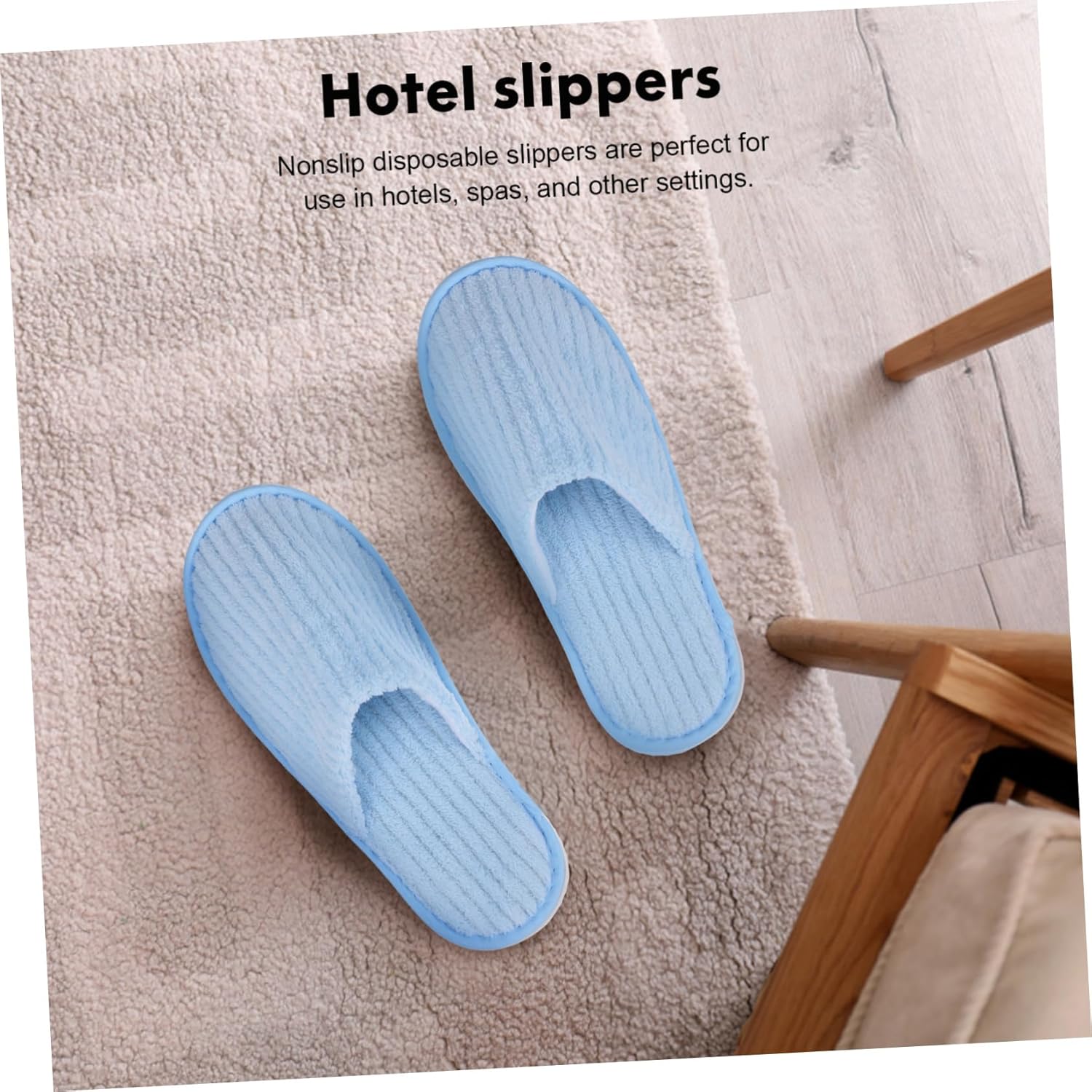 12Pairs Disposable Slippers for Guests Nonslip House Shoes Comfortable Hygienic Pedicure Slippers for Home Use for Spa and Indoor
