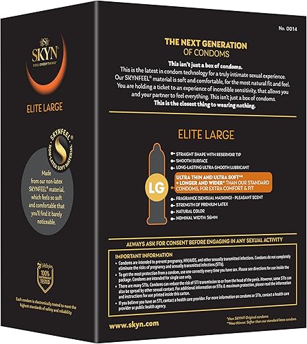 Miniatura 10 de SKYN Elite - Preservativos grandes – 36 unidades – Condones ultrafinos, lubricados sin látex, más largos y anchos para un ajuste más cómodo