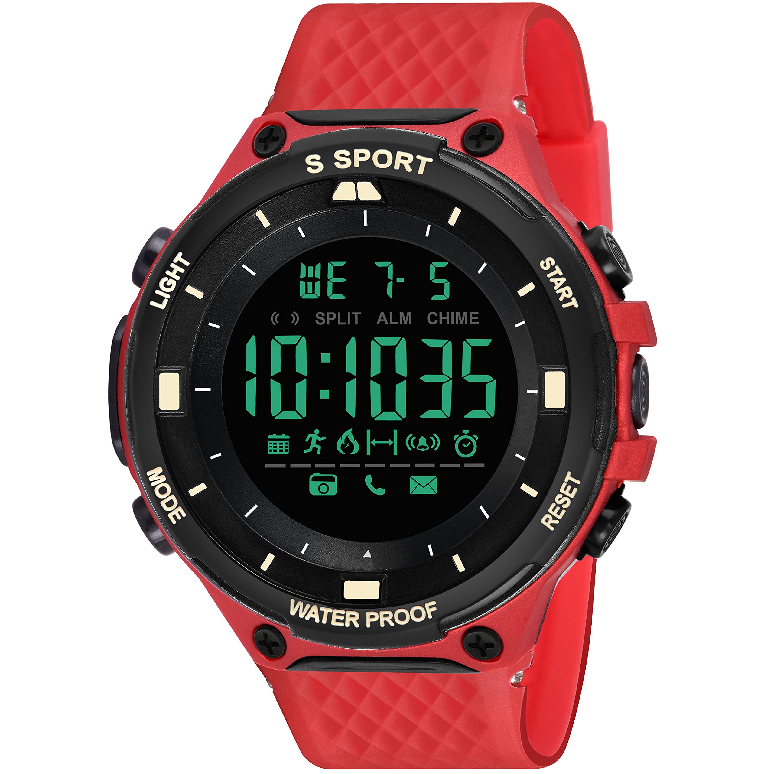 Harbor Red Multi-Function Digital Sports Wrist Watch (9084_Black) (B09HX7L9QQ) Amazon Price History, Amazon Price Tracker