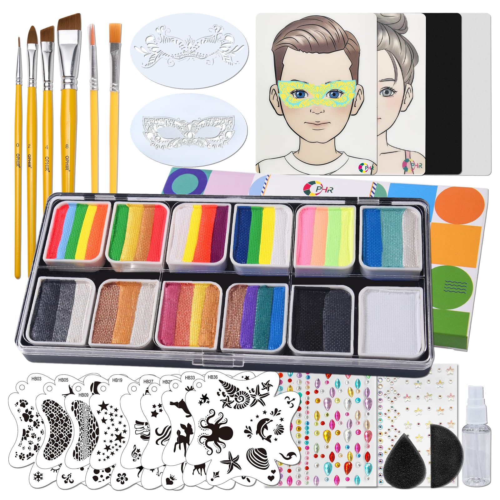OPHIR Face Painting Kit 41 Colors