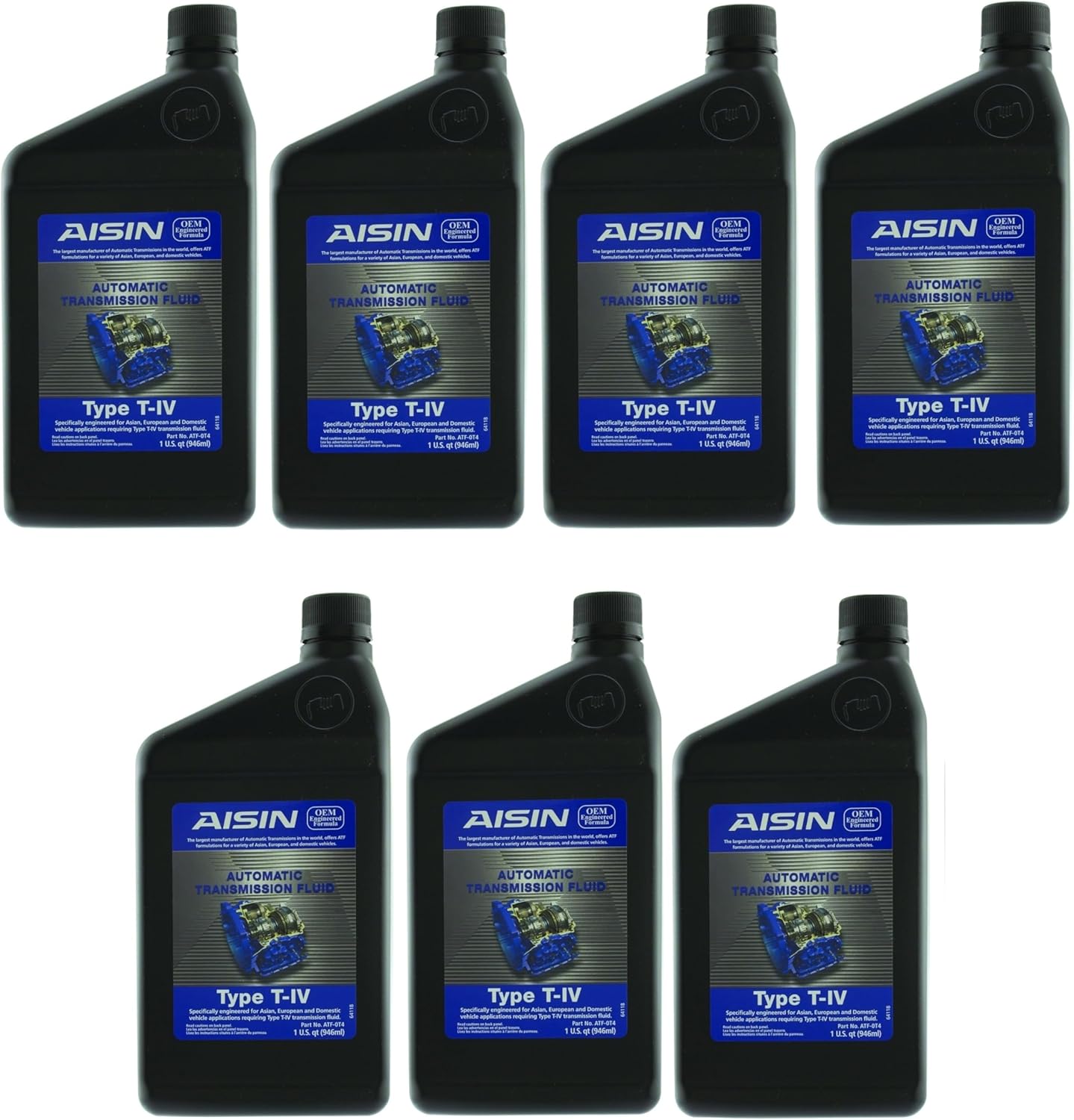 Set of 7 Automatic Transmission Fluids AISIN for Audi Dodge Toyota VW Volvo
