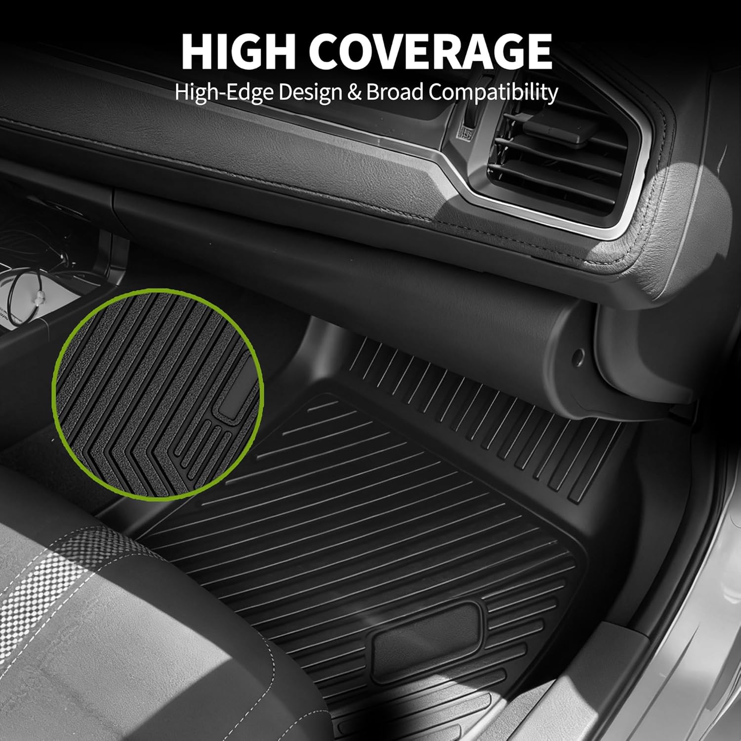 AUTOSAVER88 Floor Mats Fit for Honda Accord 2026 2025 2024 2023 (Gasoline & Hybrid), All Weather TPE Custom Fit Floor Liners 1st & 2nd Row & Cargo Mat Full Set Automotive Accessories, Black