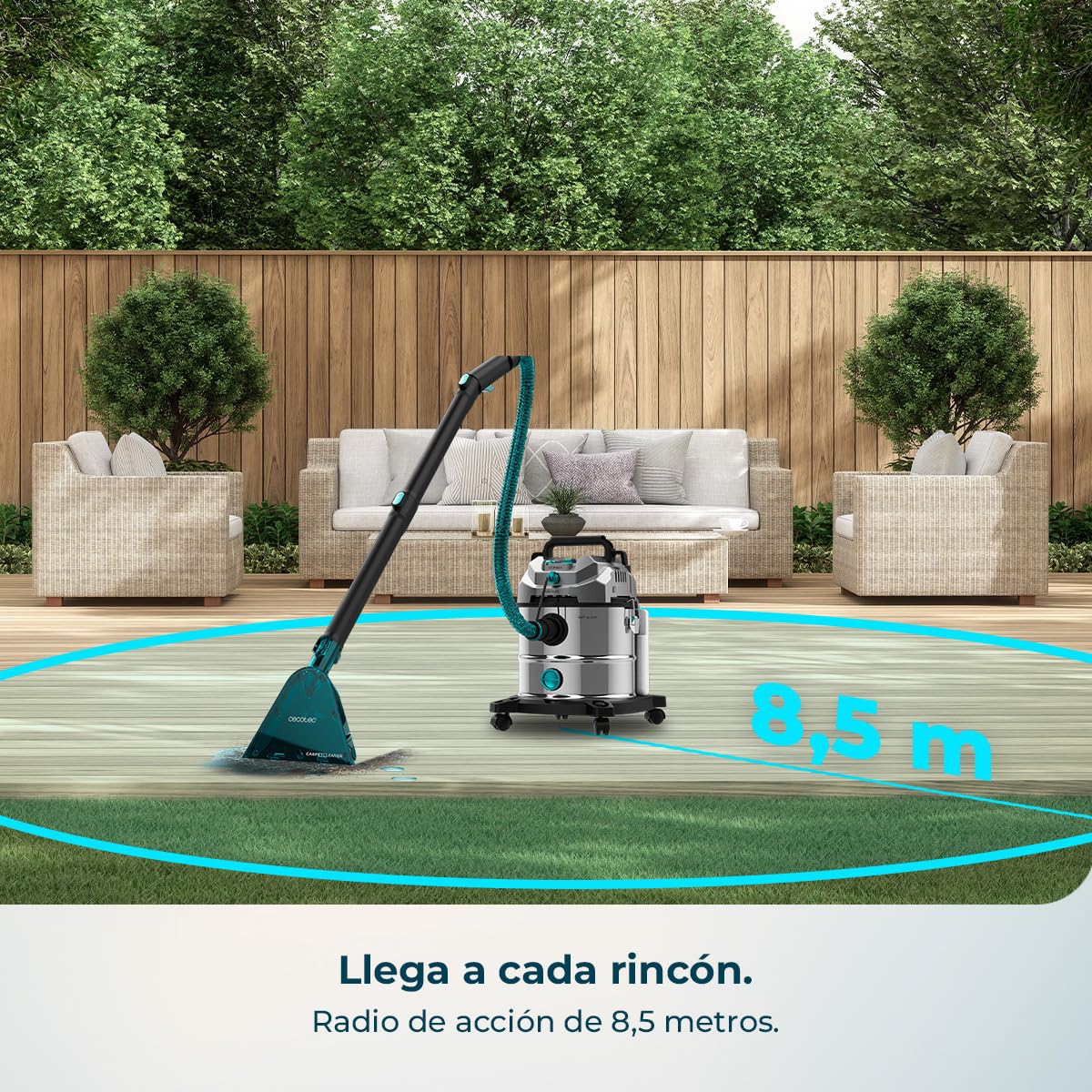 Cecotec Aspirador Sólidos, Líquidos, Tapicerías y Alfombras con Cable Conga CarpetClean 20000 Pro Ultra. 1600W, 21kPa de Potencia, Función 2 en 1, Capacidad 20L, Kit Accesorios, Radio de Acción 7m