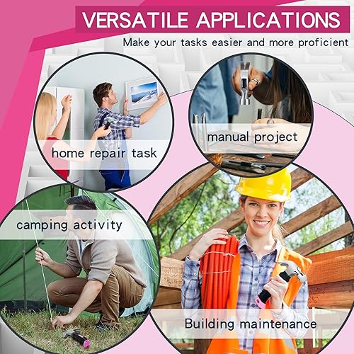 Miniatura 6 de 2 martillos pequeños de 8.8 onzas, martillo de garra multiusos, mini martillo rechoncho de uñas con mango de goma suave, herramientas de campamento
