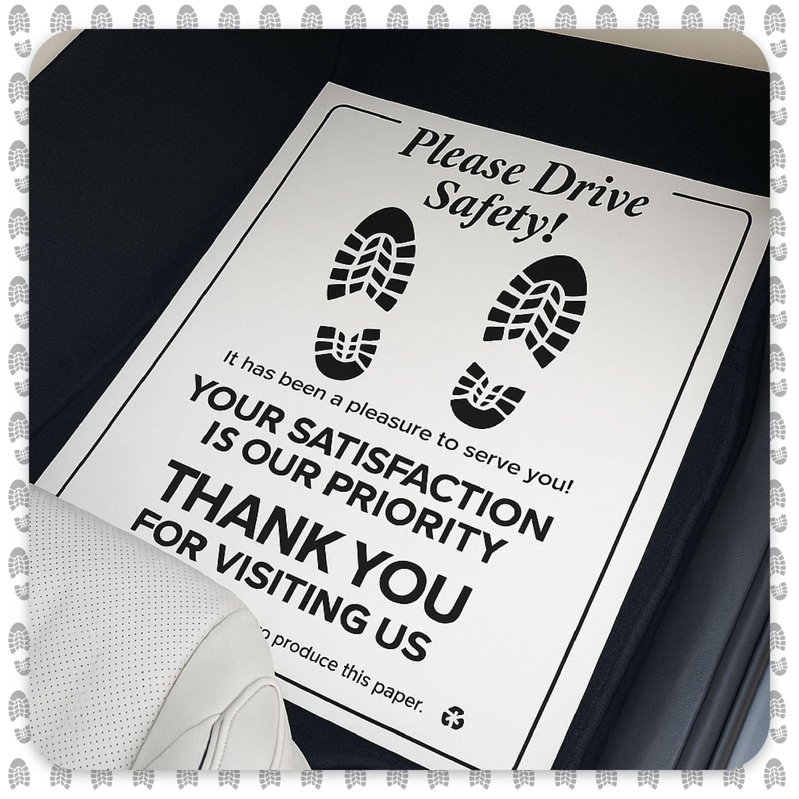 Paper Floor Mats for Cars Black or Blue Typing Vehicles Disposable Floor Pads Waterproof Car Foot Pads Protective — view 5