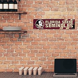 Rico Industries NCAA Florida State Seminoles 16-Inch Plastic Street Sign Dcor