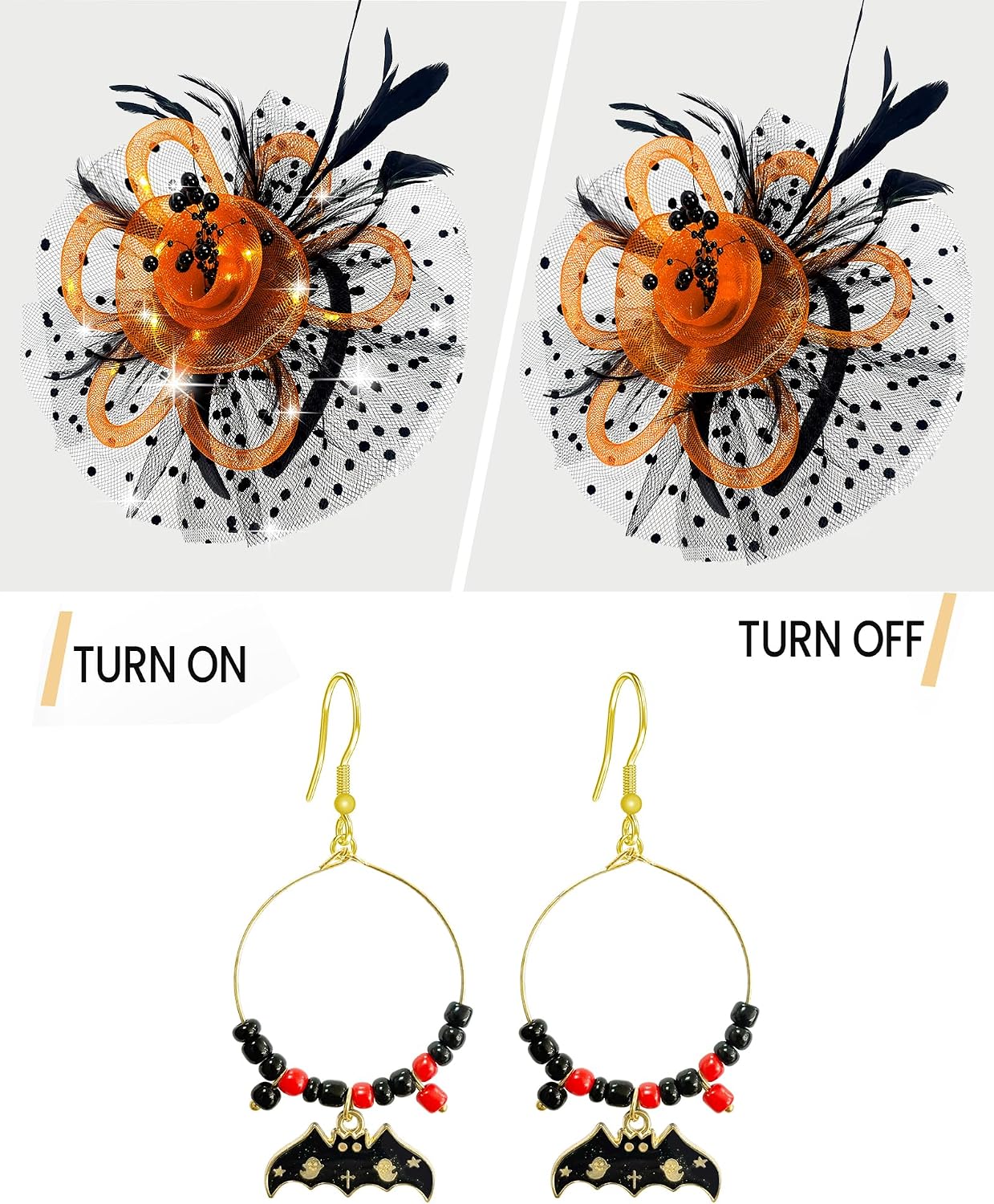 Tea Party Fascinator Hats for Women Cocktail Wedding Halloween 1920s