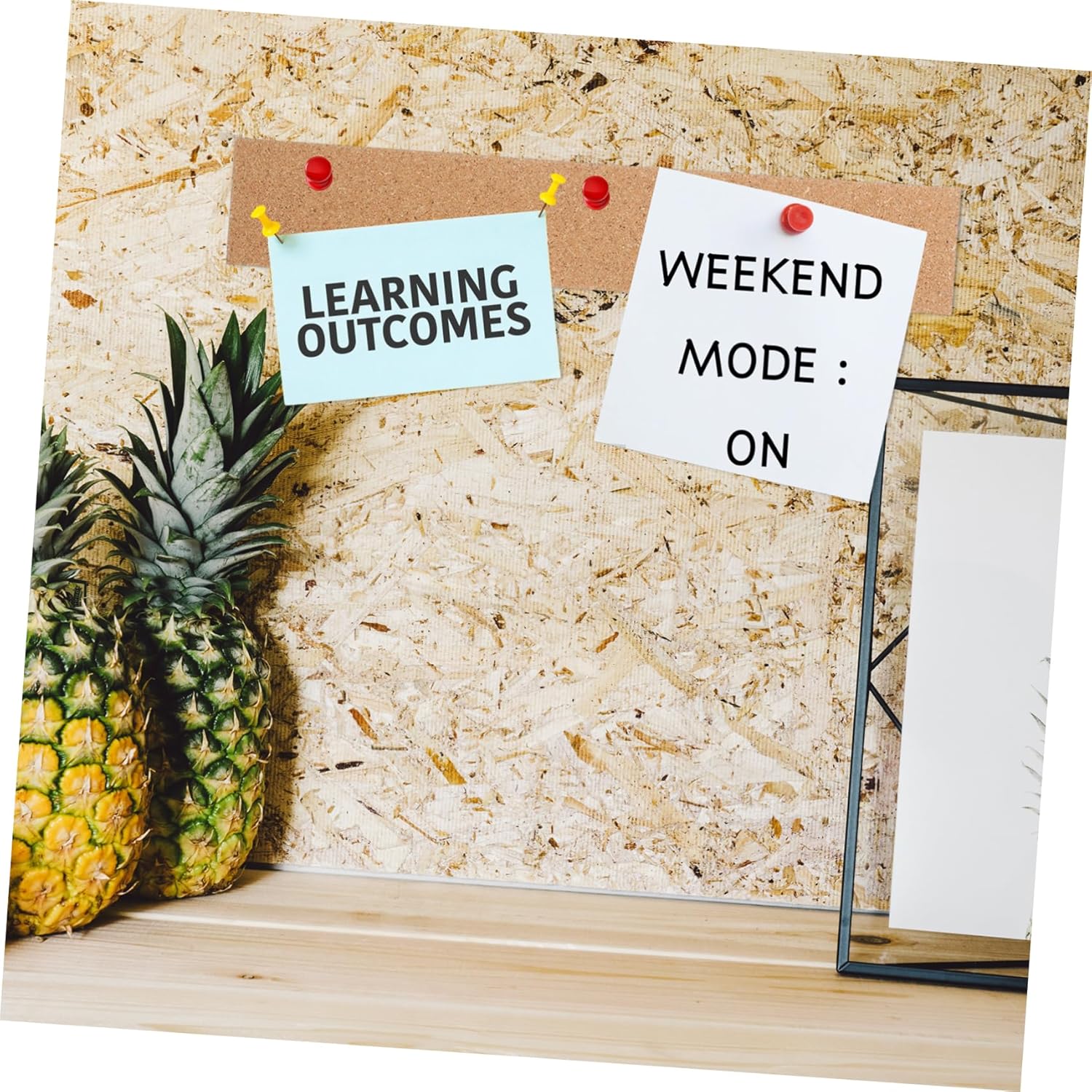 STOBOK 4sets Frameless Bulletin Board Strip Frameless Memo Board Strips Memo Board Strip for Home Office Bulletin Strips Office Accessory Message Bulletin Strips Cork 5pcs*4