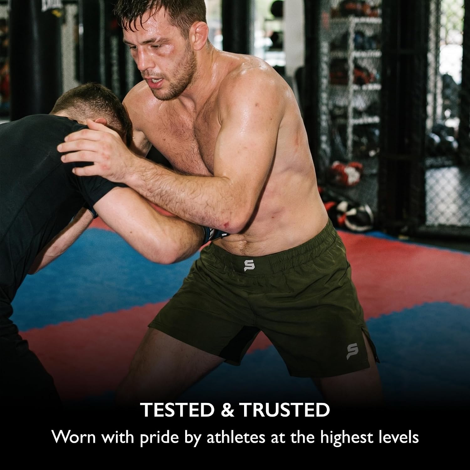 Pro MMA Shorts No-Gi BJJ Jiu Jitsu, Muay Thai, Grappling, Boxing, Kickboxing Fight Training Shorts for Men