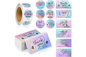 1120 Pcs Thank You Cards and Stickers Set for Small Business Supplies