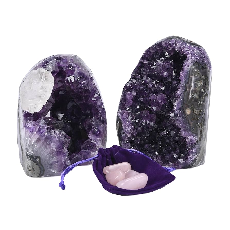 [天然石]アメジストクリスタルクラスター 玄武岩 天然石]アメジストクリスタルクラスター 玄武岩