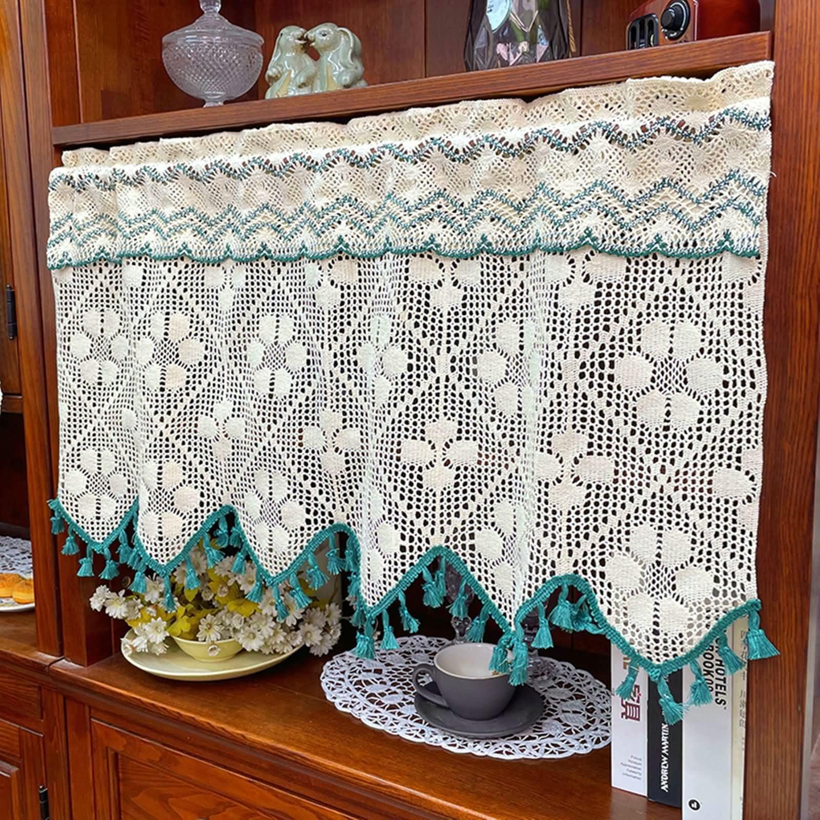 Tenda corta, 1 pezzo, larghezza 240 cm, tasca per asta