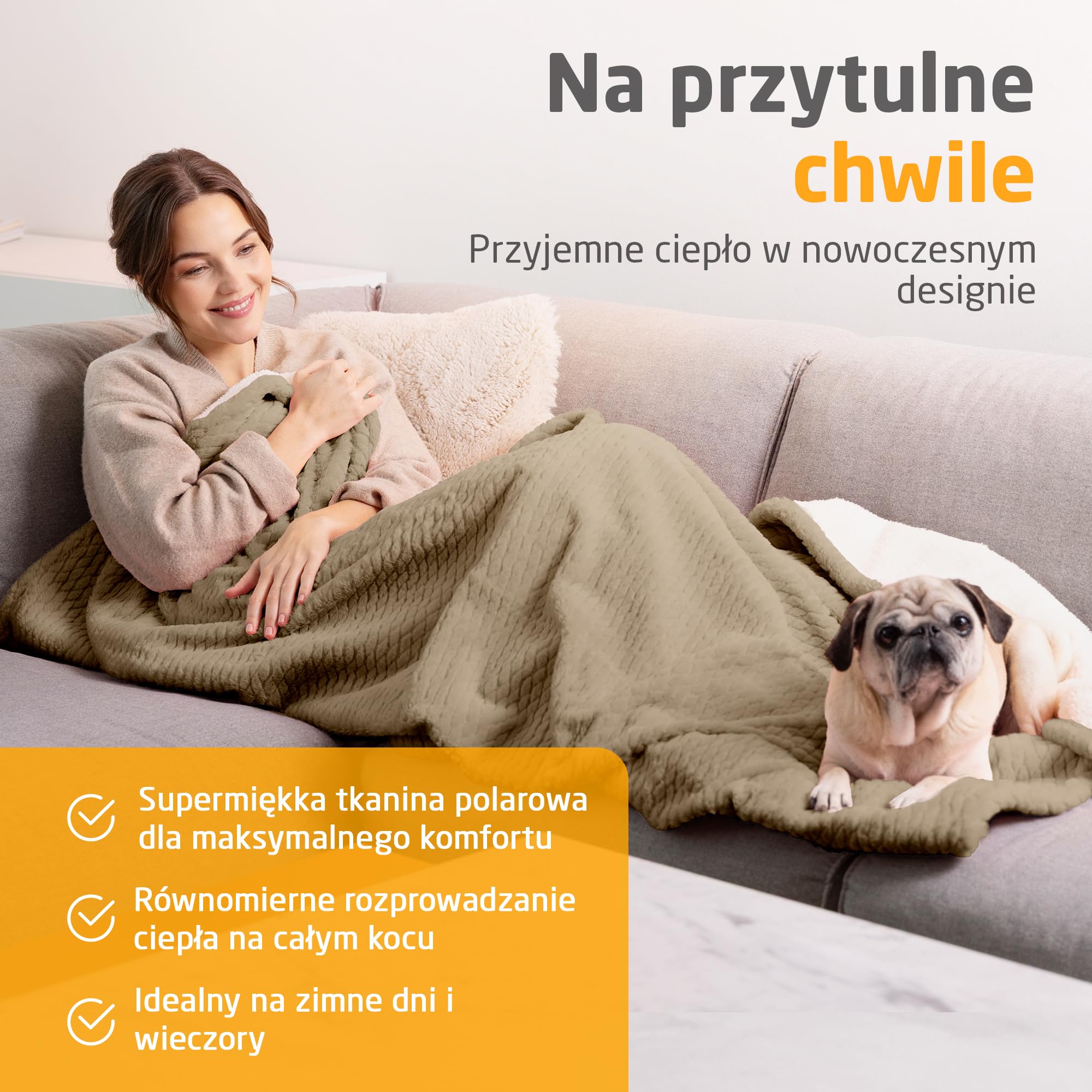 medisana HB 419 elektryczny koc grzewczy, przytulny, koc termiczny | z 9 stopniami temperatury, z automatycznym wyłączaniem i zabezpieczeniem przed przegrzaniem, kolor cloud cream beige