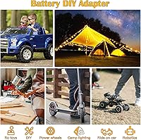 Vista 2 de Convertidor descendente de 20 V a 12 V para Dewalt batería de 20 V, regulador de voltaje de CC de 15 A MAX 180 W, inversor automático, convertidor