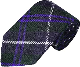 EZE Neck Ties for Men, Tartan kilt Check Tie, Scottish Highland Tartan Neckties, Acrylic Clan Wool Men Ties