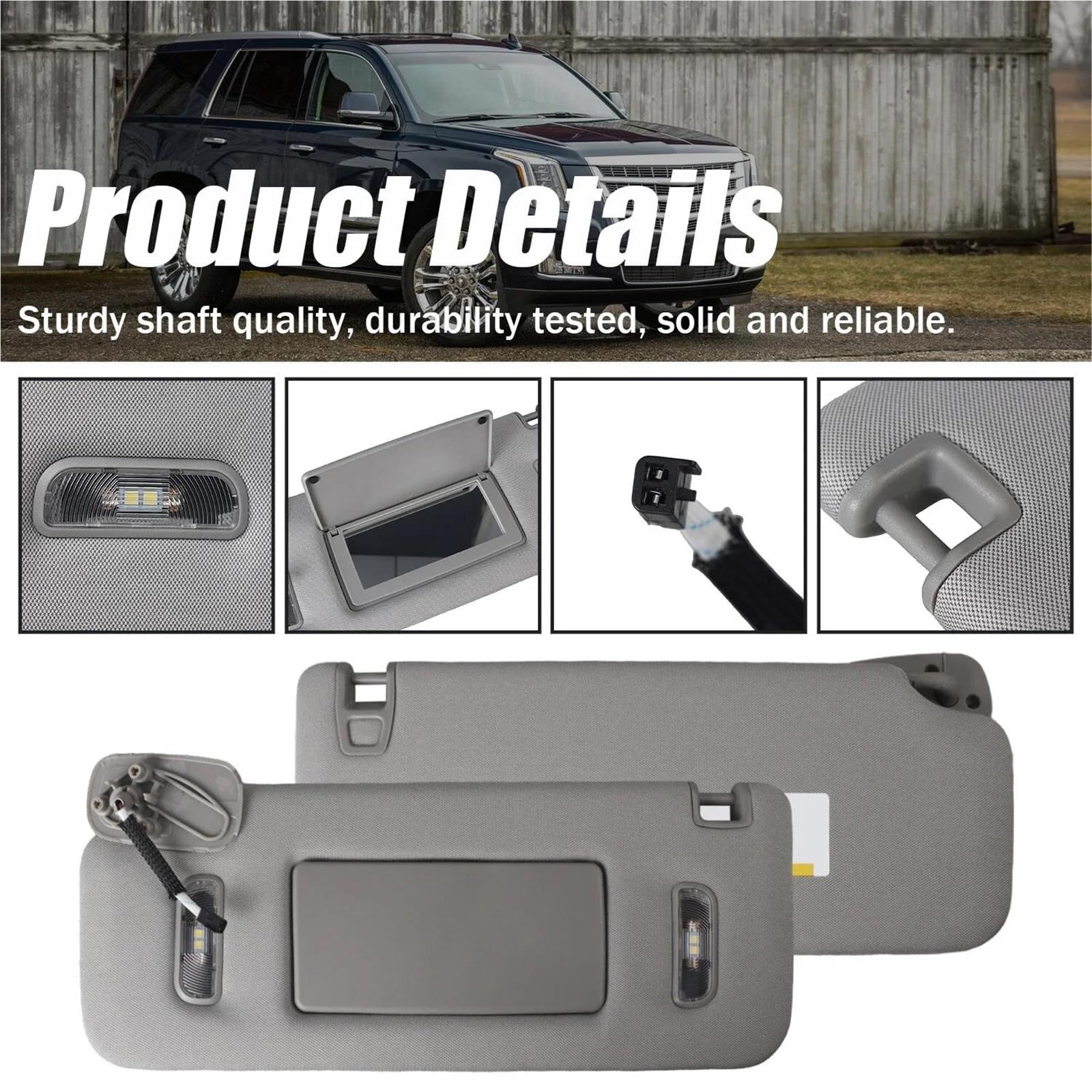 Parasol Accesorios Coche Visera Interior 23459655 84247192 22870346 para GMC para Sierra 1500 2500 3500 para Yukon XL 2015-2019 Visera(1pair)
