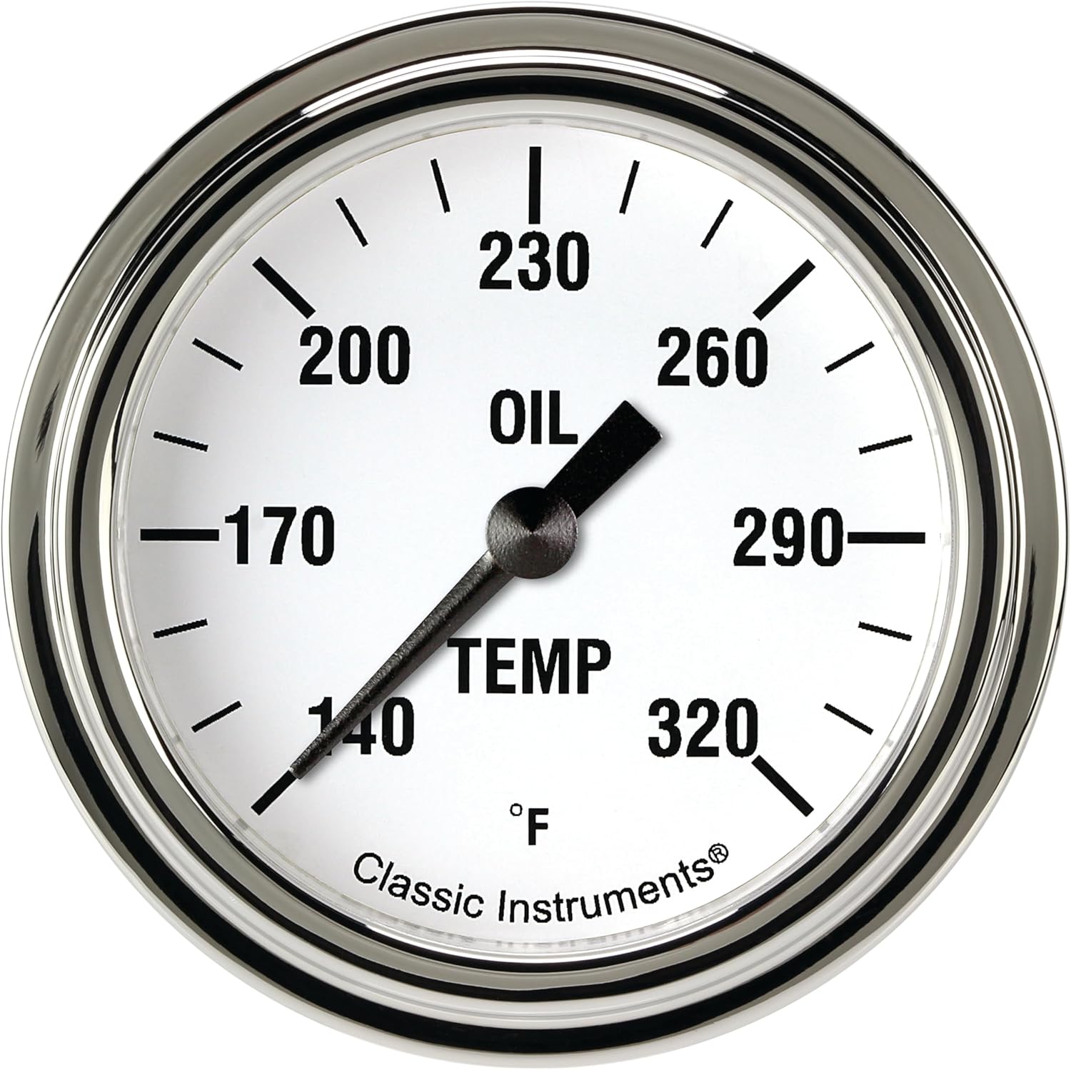Classic Instruments WH328SLF White Hot 2-5/8" Oil Temperature Gauge