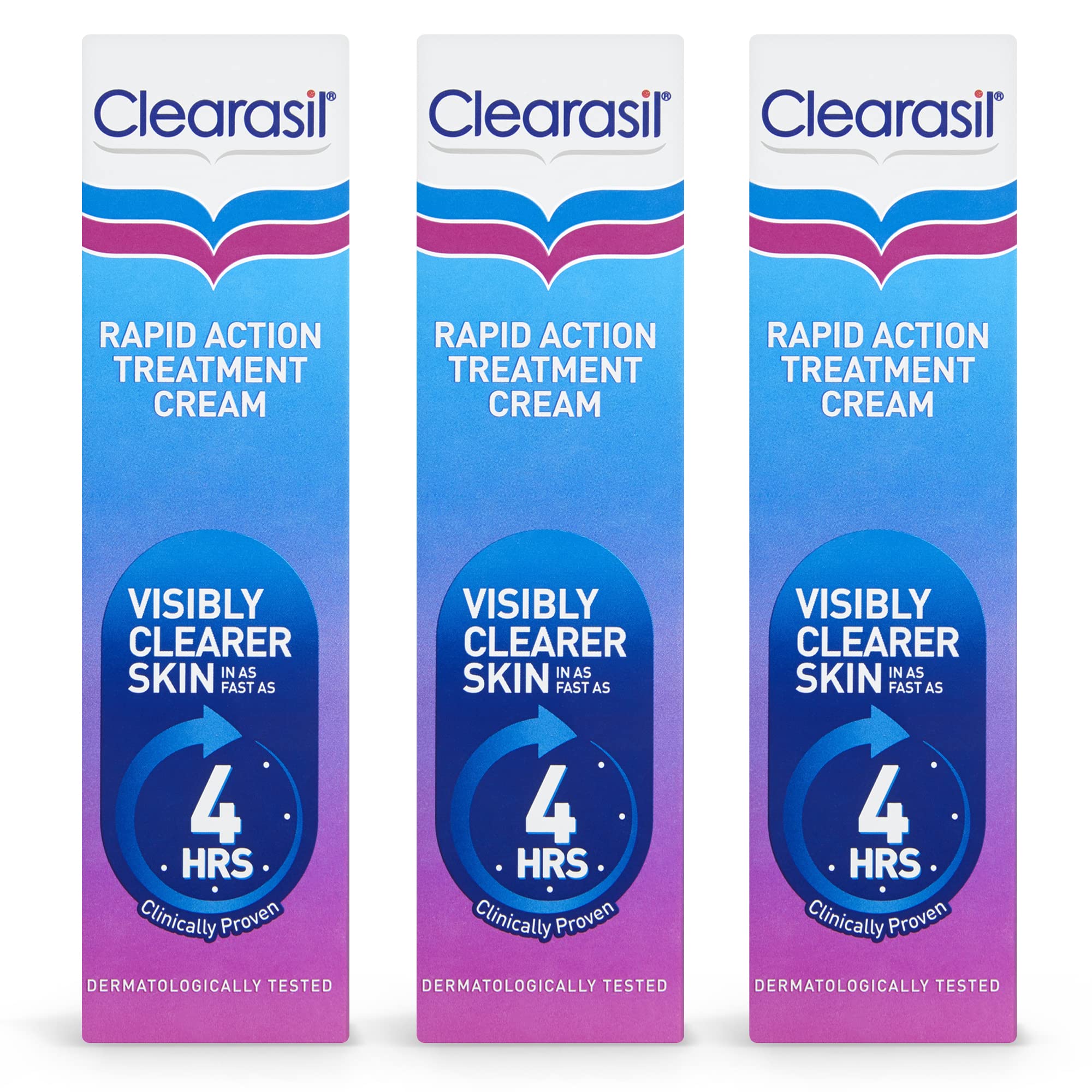 Clearasil Rapid Action Treatment Cream 25ml Pack of 3