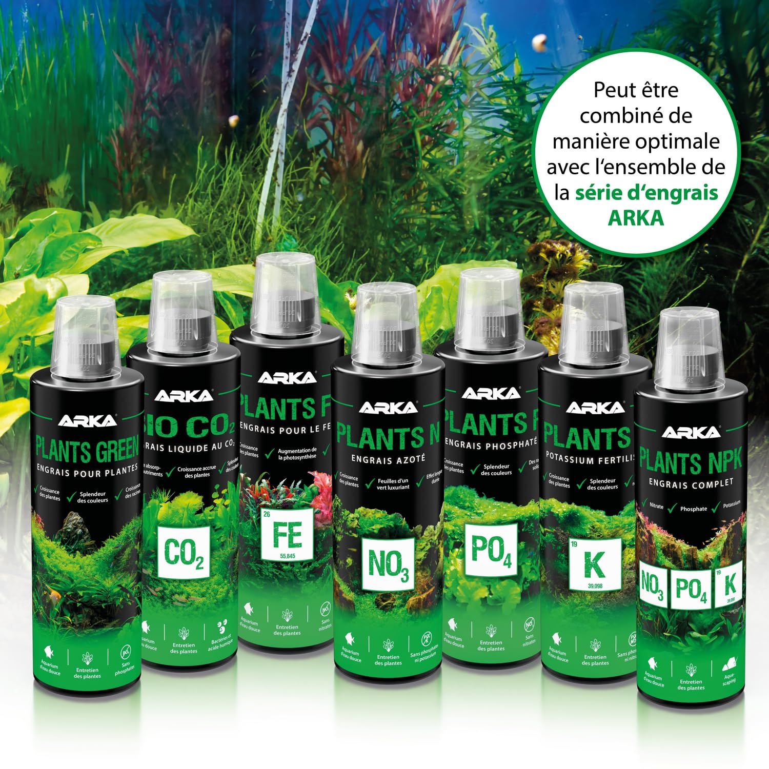 Éliminateur d’algues Aquarium 473 ML – ARKA Algaway – élimine algues filamenteuses, Vertes & encroutantes – sans cuivre & Compatible Plantes – Eau cristalline & équilibre pour Aquariums d’Eau Douce