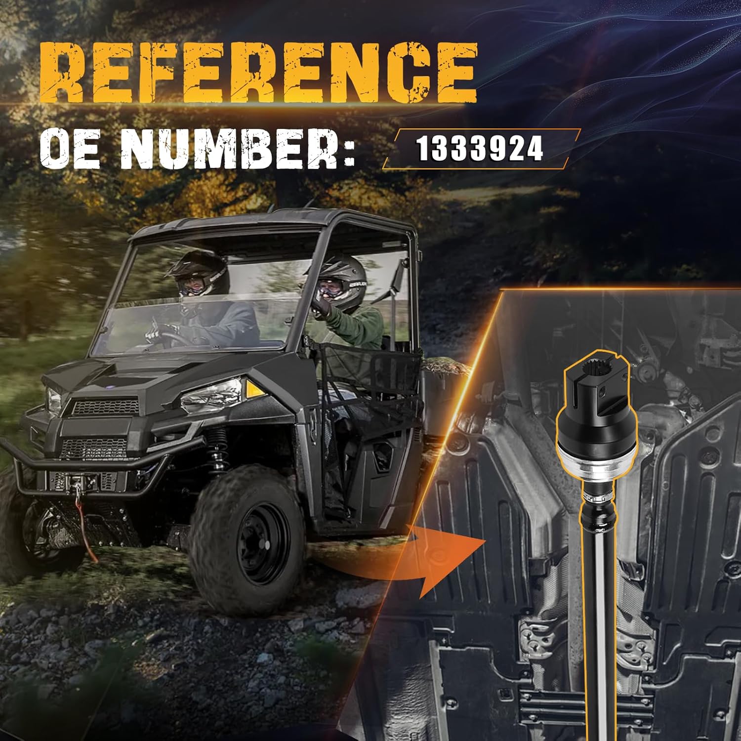 Rear Propeller Drive Shaft Prop Fit for Polaris Ranger XP 1000 2019 | Fit for Polaris Ranger Crew XP 1000 2019, OE 1333924