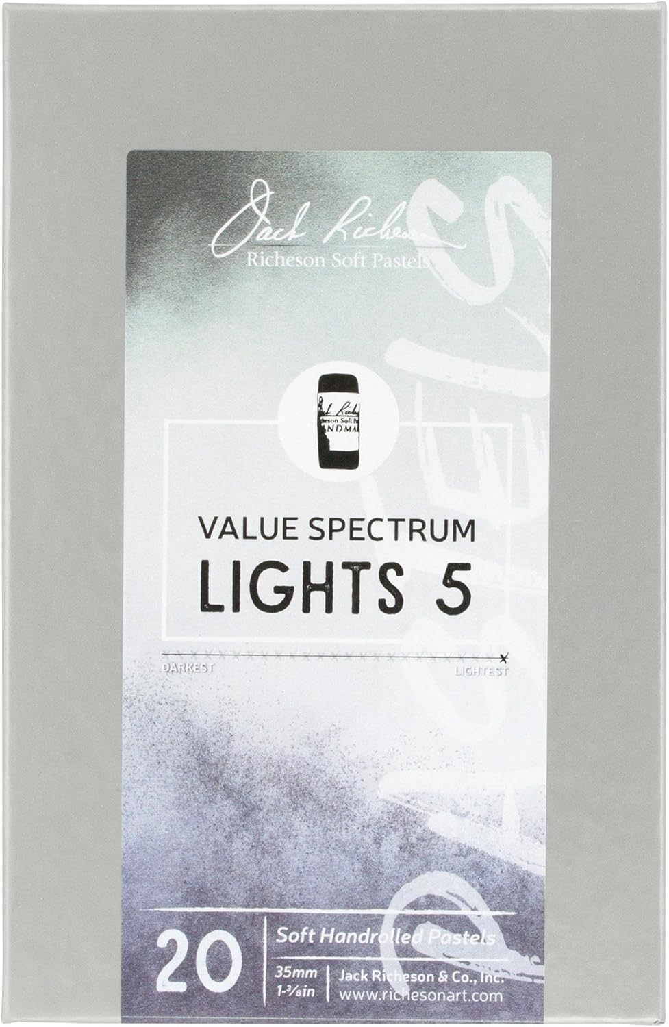 Jack Richeson 422924 Hand Rolled Soft Pastels Value Spectrum : Lights 5 (20 Piece)