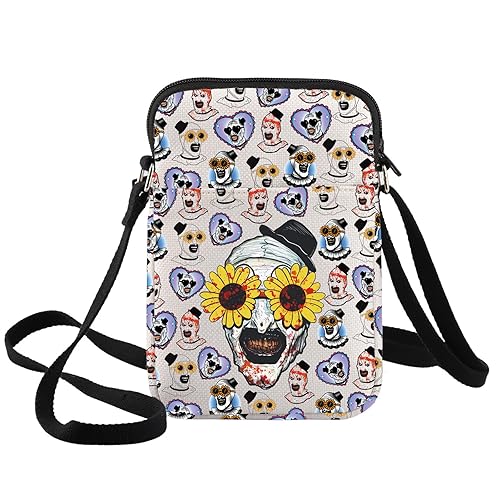BWWKTOP Horror Clown Crossbody Bag Scary Art Clown Gift Work