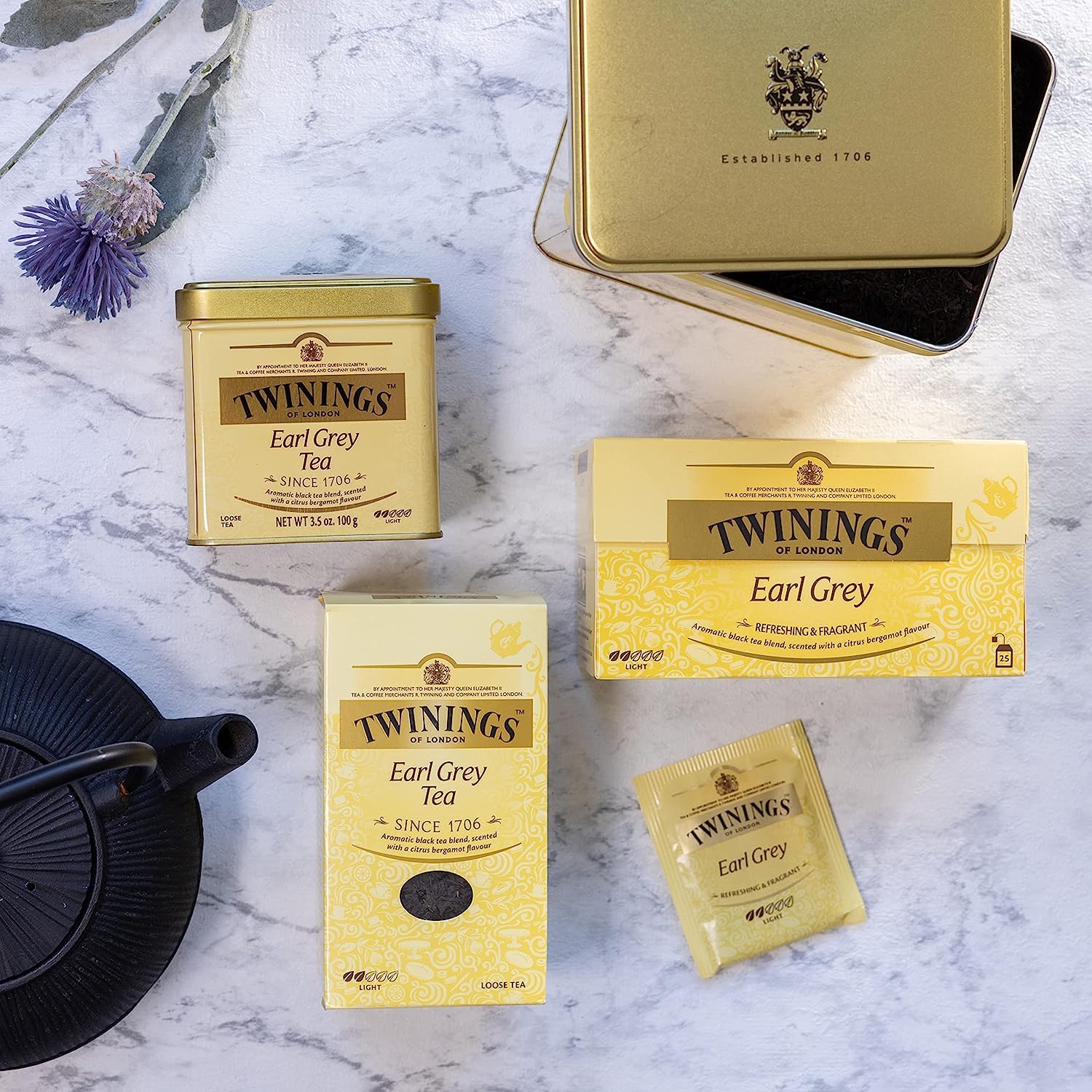 Twinings Earl Grey Tea, confezione da tre tè sfusa da 200g