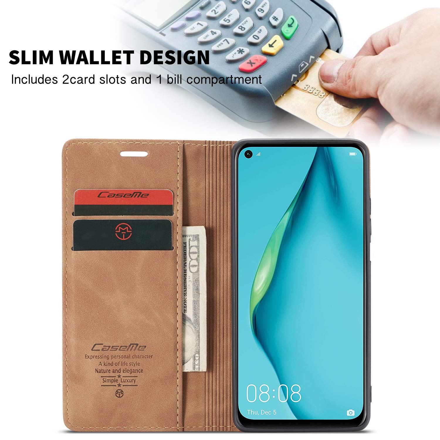 Étui Rabat Simili-cuir Pour IPhone 5/5S - 6 Couleurs, 2 Fenêtres Tactiles, TM Concept