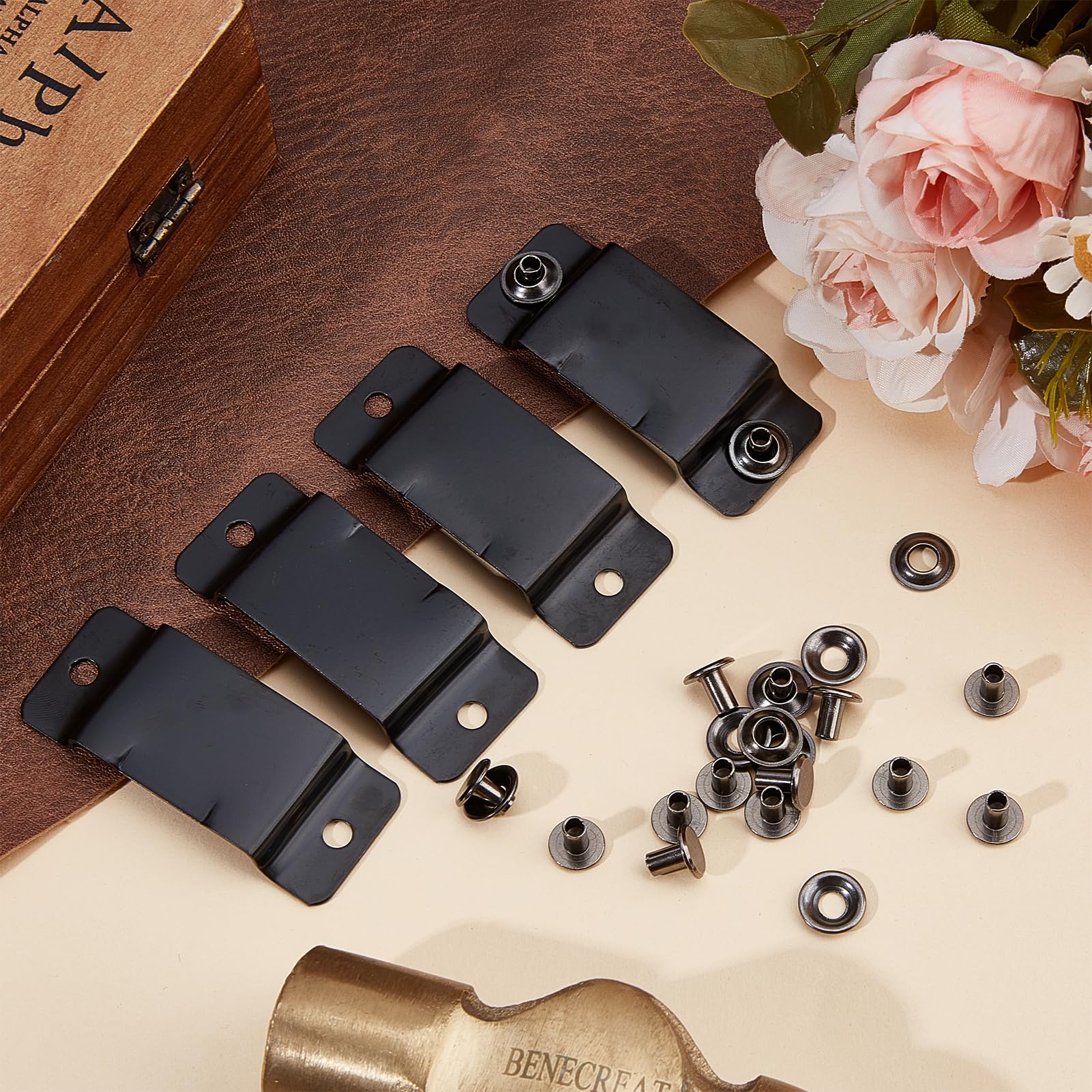 NICENEEDED 10 Pcs Tape Measure Holder Clip, Measuring Tape Holder Metal Measuring Tape Belt Holder - Image 4