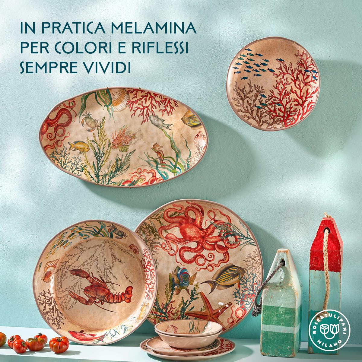 Thun Rose & Tulipani - Vassoio Ovale Sea Life