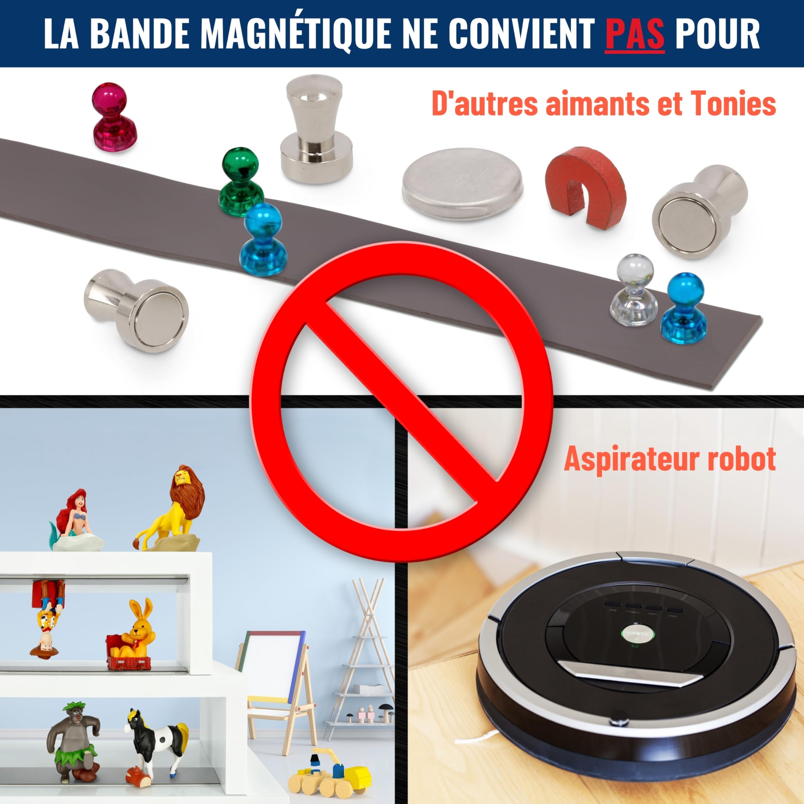 Reorda® Bande Magnétique pour Moustiquaires A+B | Bande Magnétique DIY pour Une Attraction Mutuelle Optimale