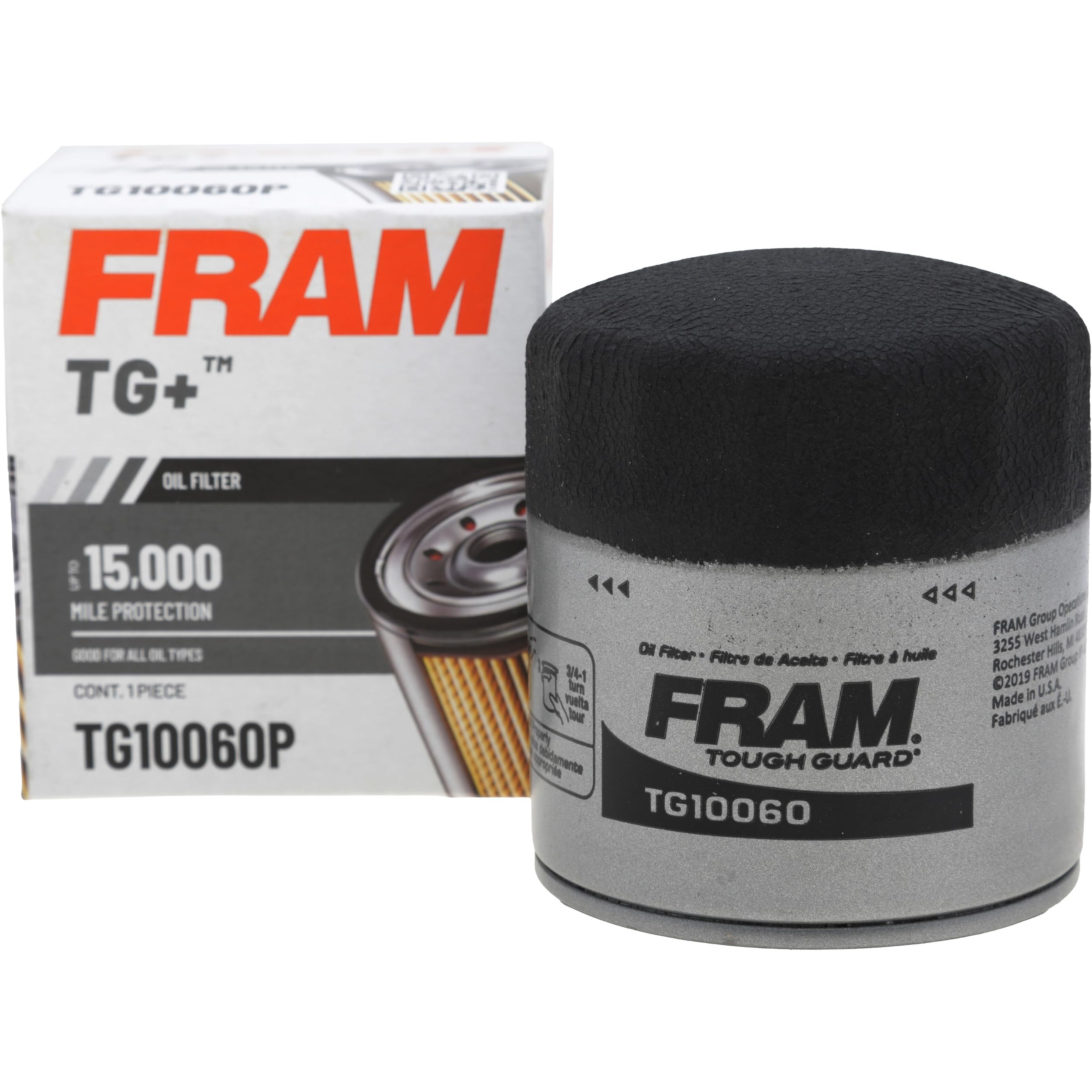 FRAM Tough Guard TG10060, filtro de aceite de intervalo de cambio de 15 K