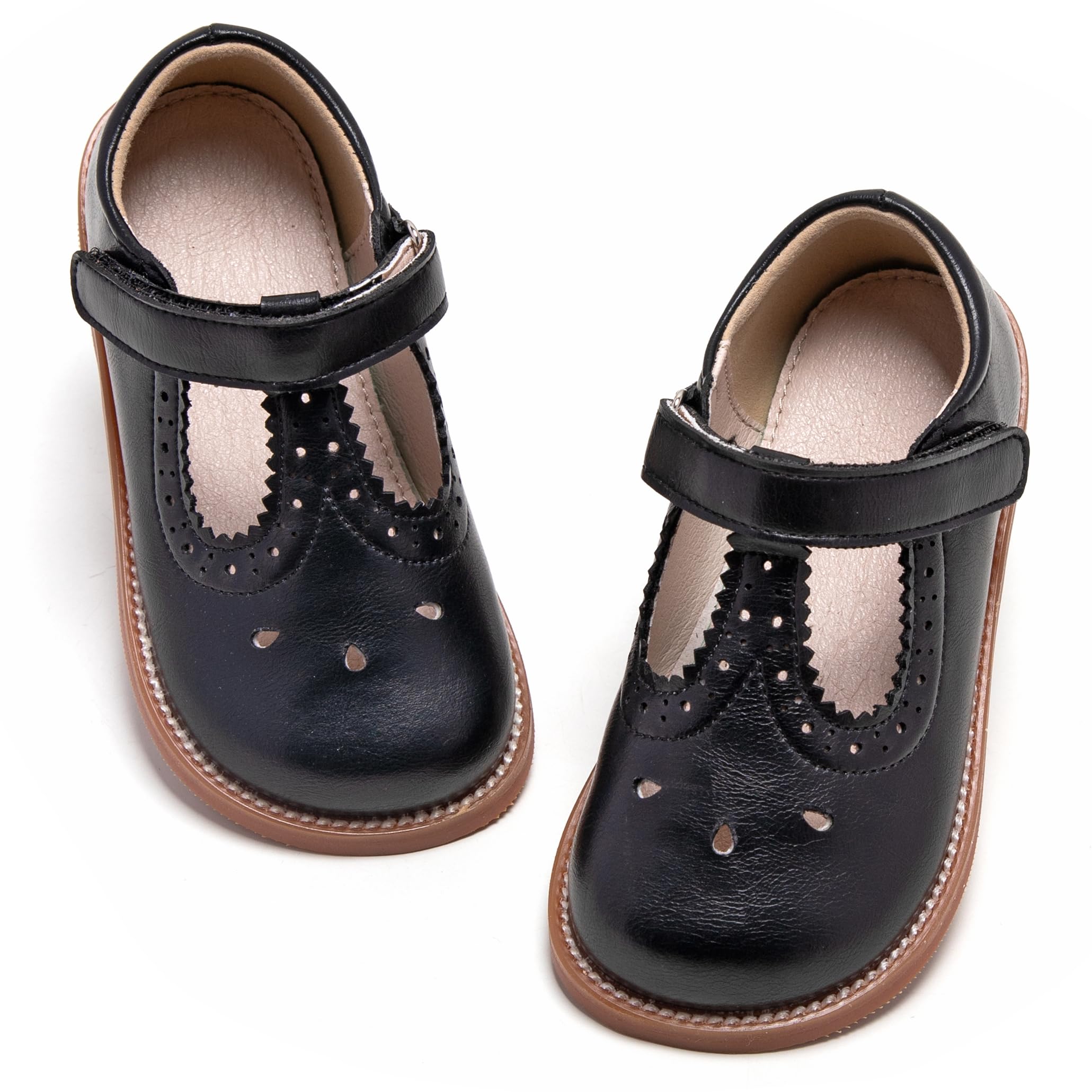 GINFIVE Toddler Girls Mary Jane School Oxford Dress Flat Shoes for Wedding
