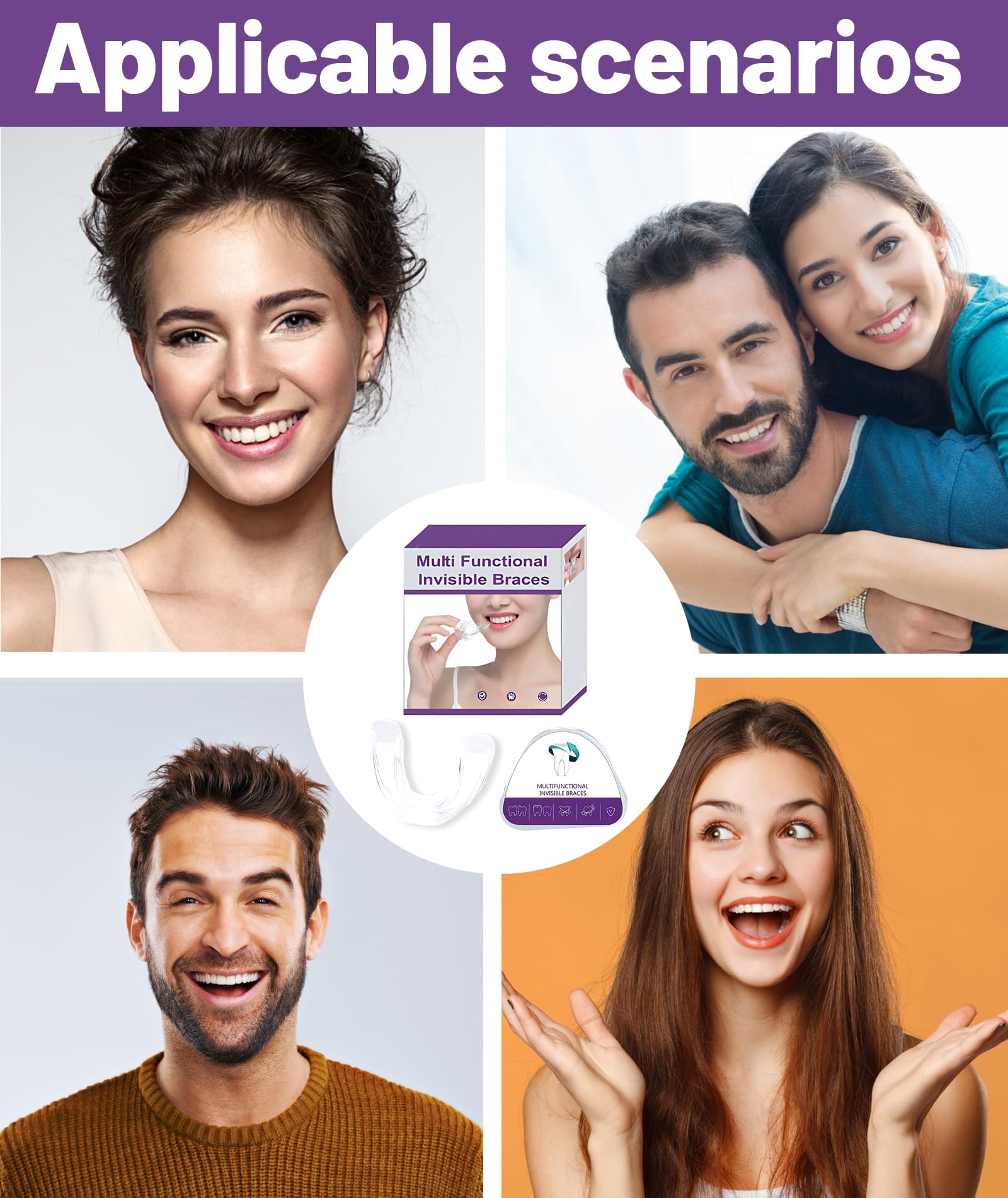 Teeth Aligners for Straightening Teeth, Night Guards for Teeth Grinding, Transparent Teeth Aligner for Minor Dental Alignment - Image 7 thumbnail