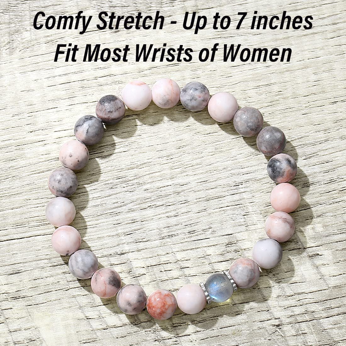 THEMEROL Handmade Natural Crystal Gifts for Mom/Aunt/Sister/Mommy to be/Godmother/Wife/Grandma-Love/Balance Meaningful Bracelet - Image 5