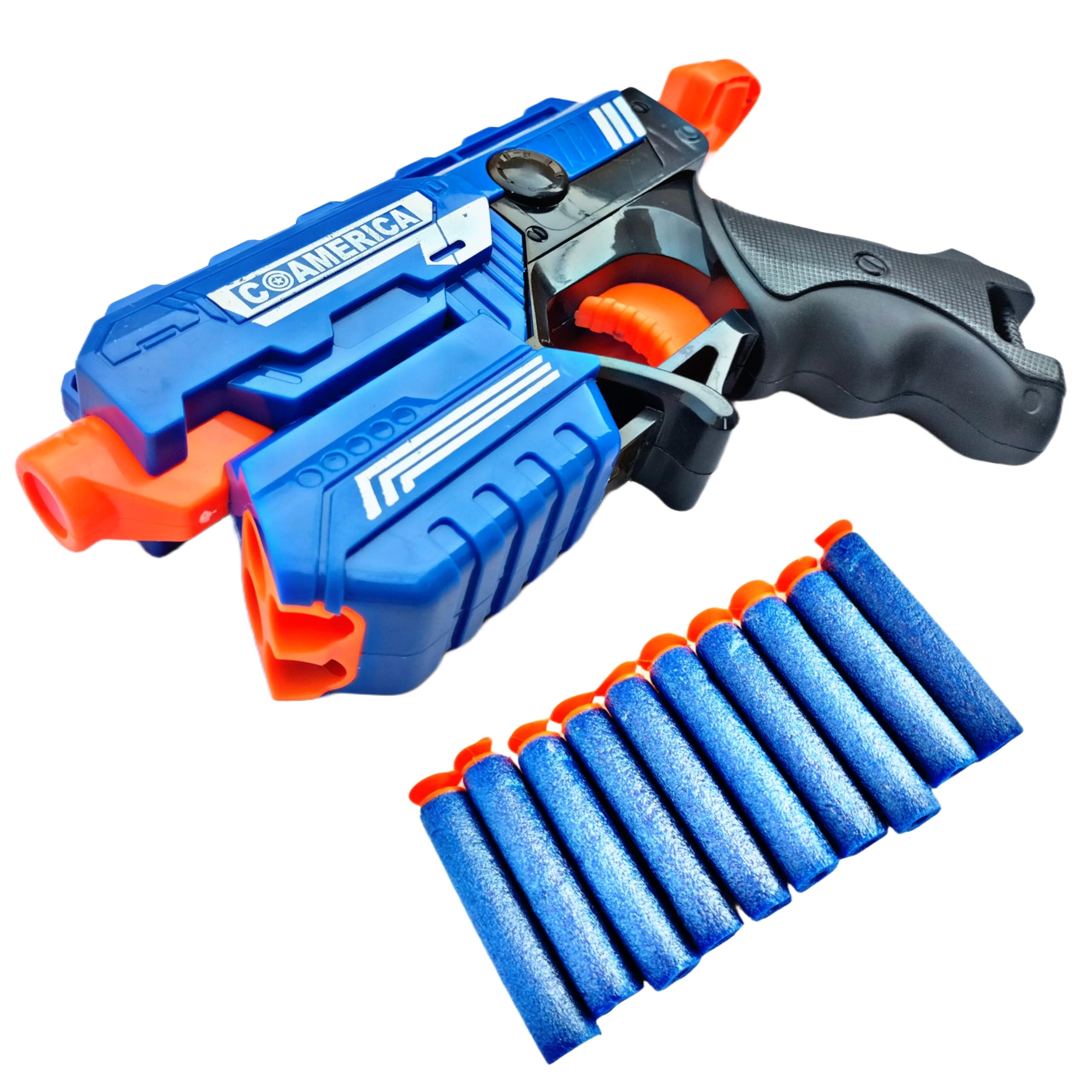 Ruhani Blaze Storm Soft Bullet Gun Toy with 10 Safe Soft Foam Bullets (Blue Colour) (B0CPY1H86X) Amazon Price History, Amazon Price Tracker