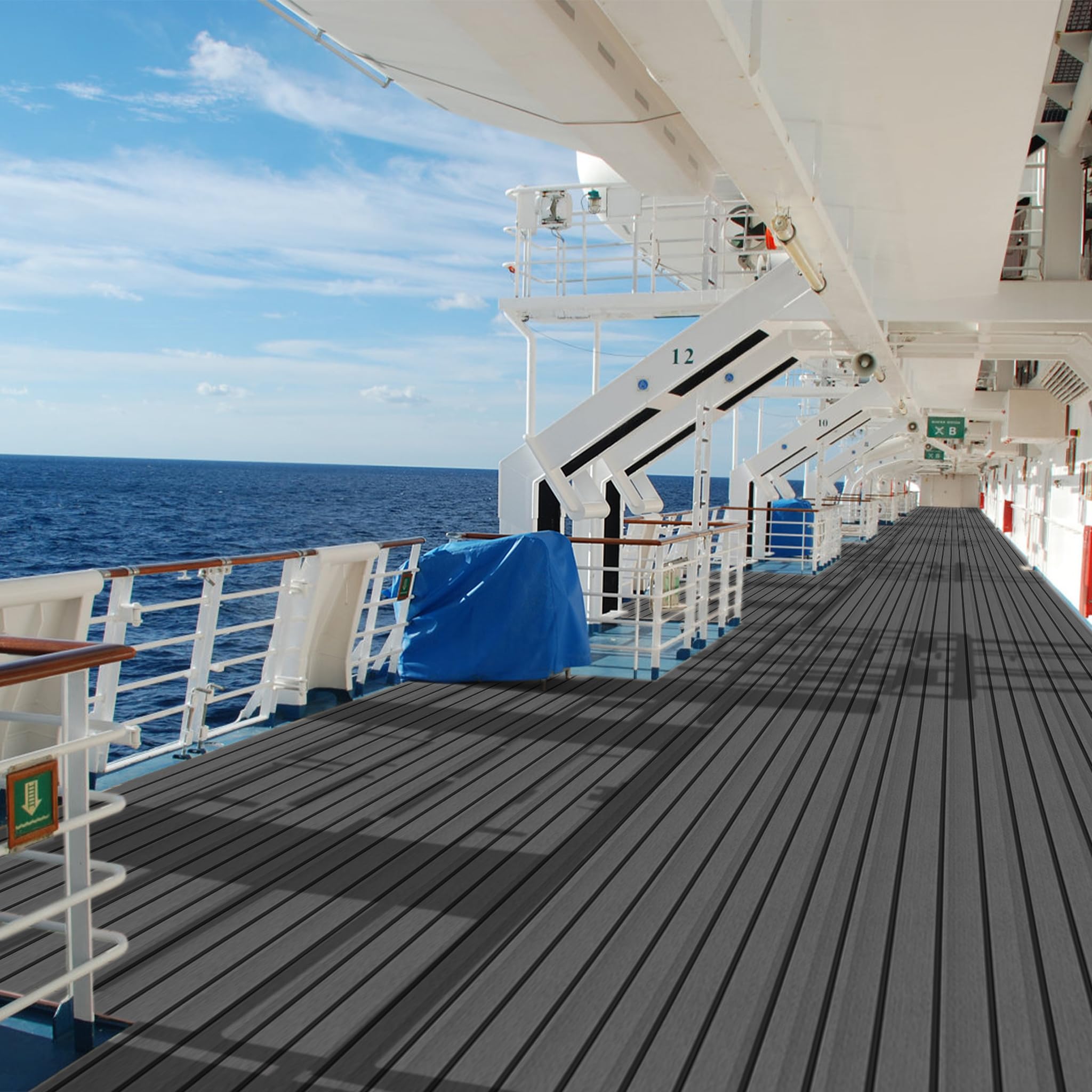 FIVMEN Boot Bodenbelag Selbstklebend Eva Schaum Bootsbelag Deck Matte Bootsmatte Teakholz Lmitat Bootsteppich Marineteppich für Boote Yachten Motorboote Schnellboote