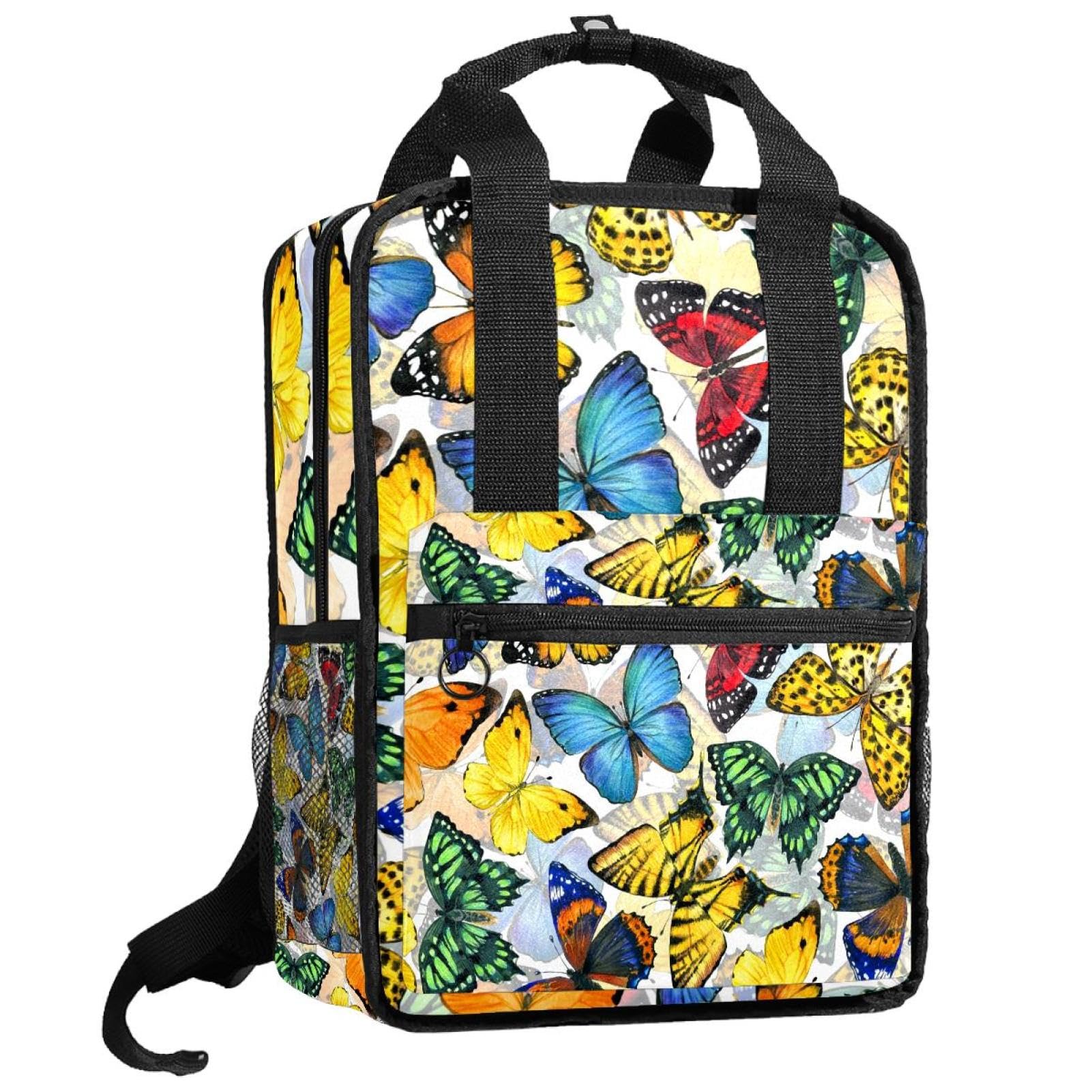 Sac à dos garçons papillons multicolores 35.5x26 cm - 8