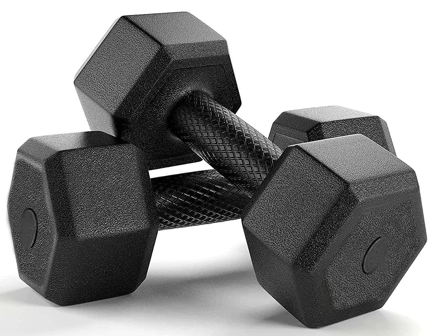 KNK PVC Hex Dumbbells for Home Gym Equipment Fitness Dumbbells Weights for Men & Women (8 KG)