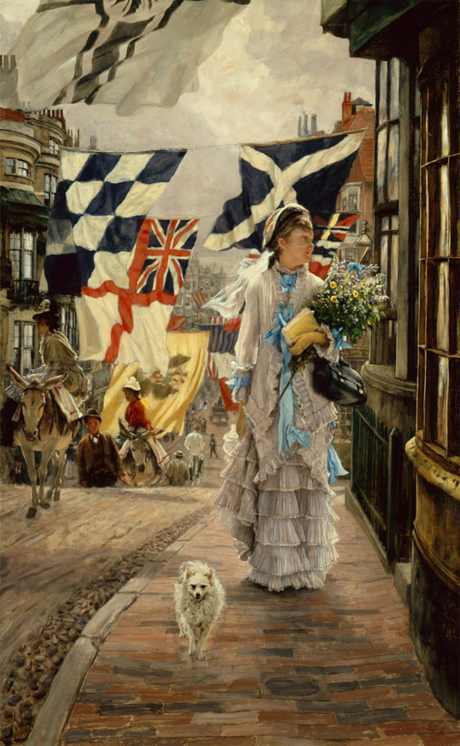 SERENDIPITP Retro Picture Poster Wall Art Pictures Painting a Fete Day At Brighton by Jacques Wall Art Canvas Print for Wall Decor 60x90cm
