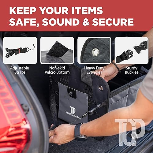 Miniatura 7 de TRUNKCRATEPRO Organizador de maletero de automóvil y almacenamiento de automóvil bolsa de carga plegable de alta calidad para automóvil automóvil
