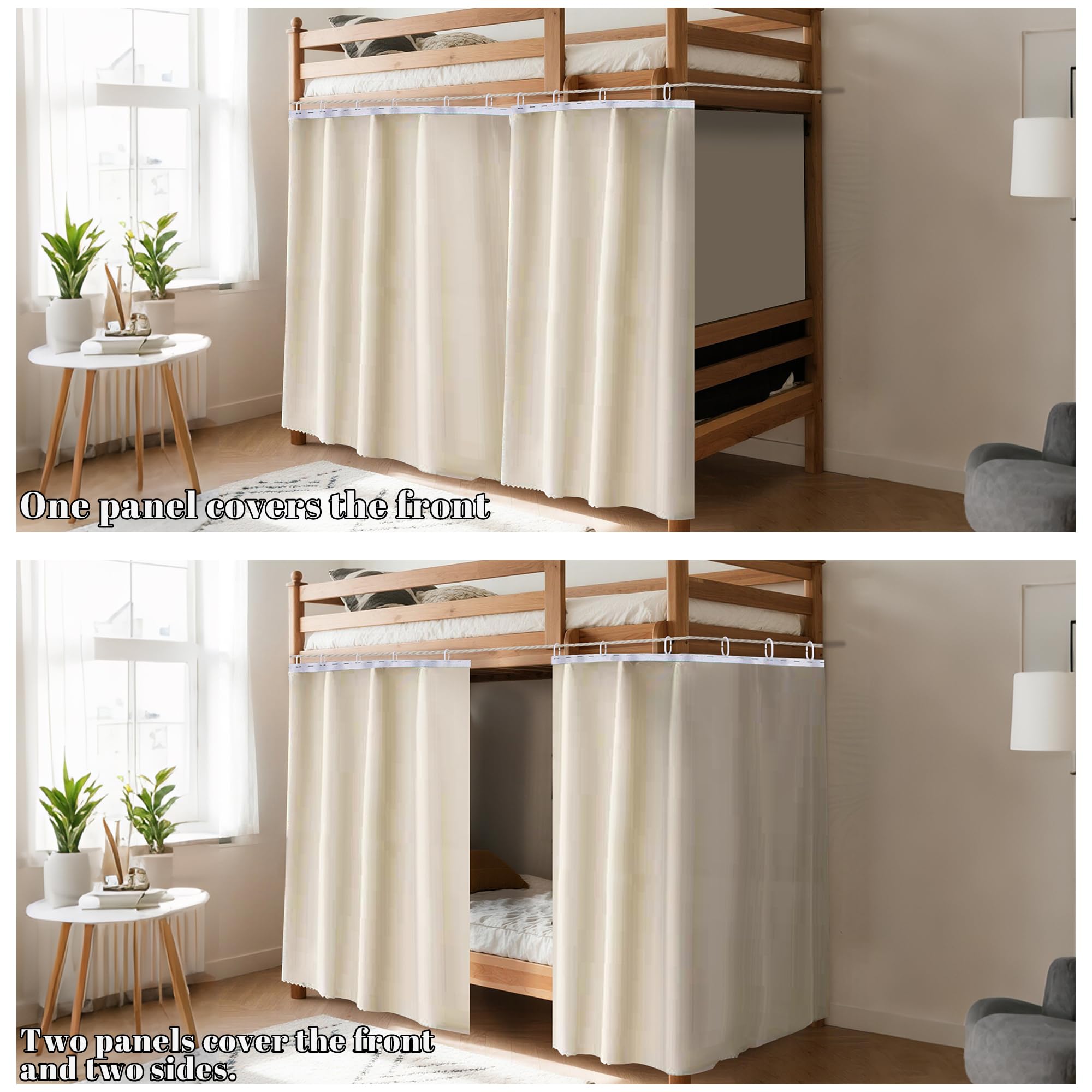 Tende per Letto a Castello Aisi per Stanza del Dormitorio, Tenda Oscurante per Letto a Castello per Privacy, Tenda per Letto a Castello Inferiore